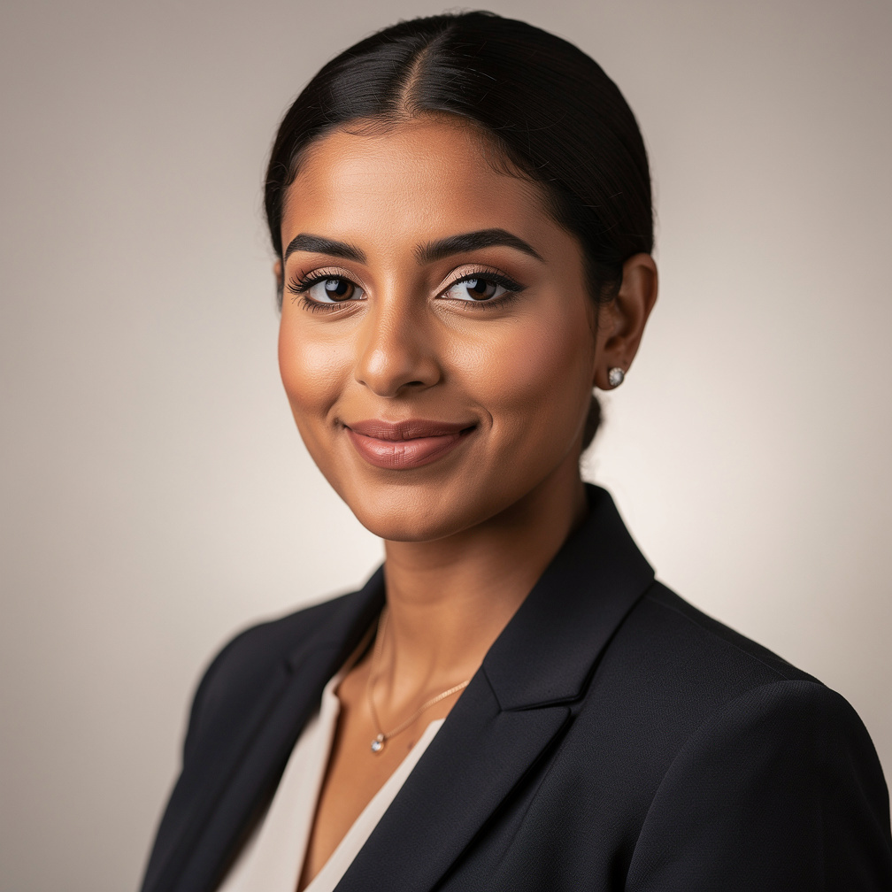 Portrait of a North African businesswoman in professional attire